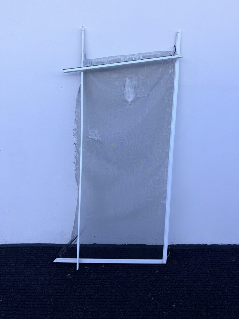 Destroyed window screen