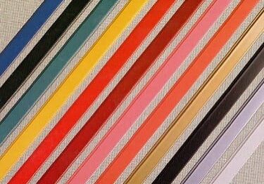 Diagonal colorful window screen spline samples